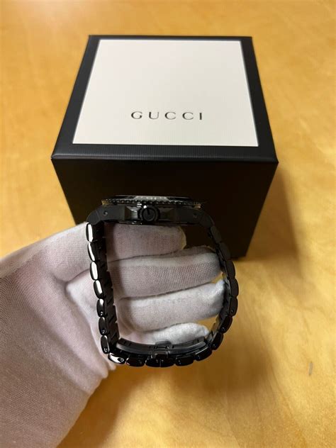 Gucci Dive Black Dial Stainless Steel Mens Watch Ya136205 Ebay