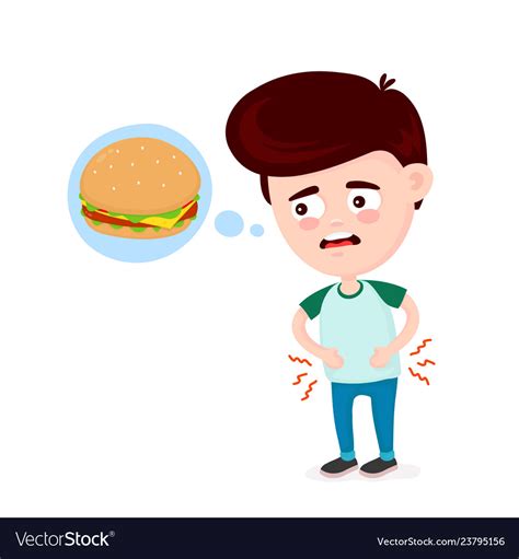 Hungry howie's flavored crust® pizza. Young suffering sad man is hungry Royalty Free Vector Image
