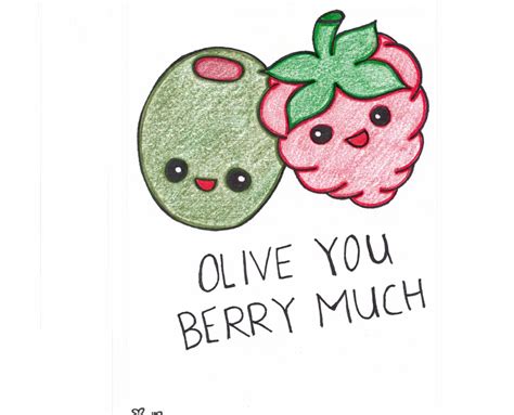Olive You Berry Much Cute Easy Drawings Drawings For Boyfriend Cute