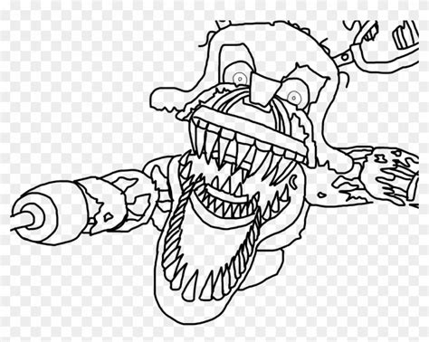 nightmare foxy coloring pages   susan nightmare foxy coloring page hd png