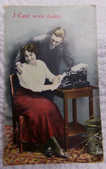 Typewriter On Postcard And Creepy Lady Collectors Weekly