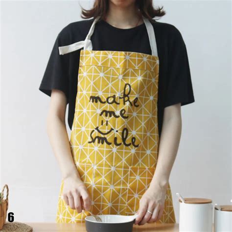 Simple Patterns Kitchen Apron Printed Cooking Aprons Dining Room Home Barbecue Party Dinner
