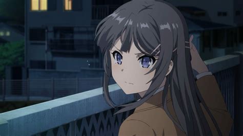 Download Tears Blue Eyes Grey Hair Mai Sakurajima Anime Rascal Does Not