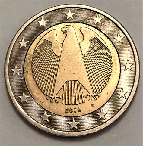 Rare 2 EURO Coin Germany 2002 Eagle G serie very good | Etsy