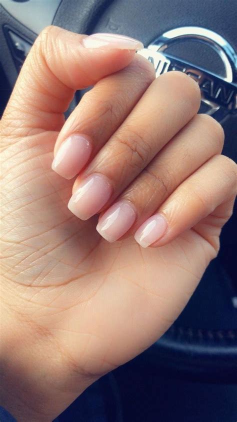 Nail Acrylic Natural Look In Natural Acrylic Nails Short Coffin Nails Powder Nails