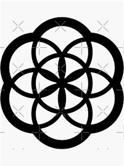 Seed Of Life Sacred Geometry Sticker For Sale By Addyro Redbubble