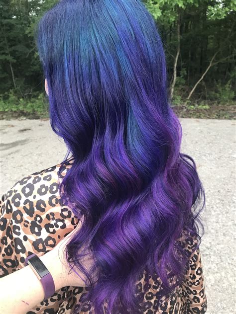 Blue And Purple Color Melt Hair By Victoria Sylvis Mickle Purple