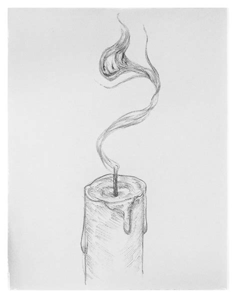 Candle Pencil Sketch At Explore Collection Of