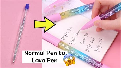 How To Make Lava Pen Without Glitter Diy Lava Pen Easy Without Straw
