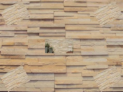 Sandstone Stacked Culture Stone Wall Cladding Tiles View