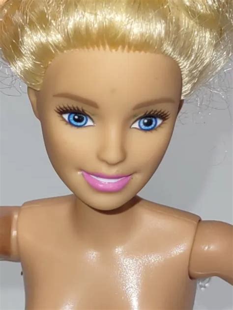 Mattel Barbie Caucasian Blonde Hair Blue Eyes Nude Doll Bhble D
