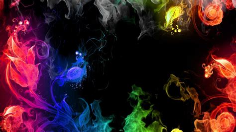 Colorful Abstract Art - Dark Colourful Background Hd - 1920x1080 ...
