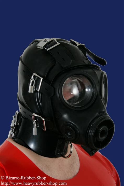 British S10 Bondage Gas Mask With Hood Bizarre Rubber Shop Latex