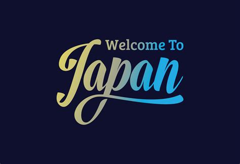 Welcome To Japan Word Text Creative Font Design Illustration Welcome