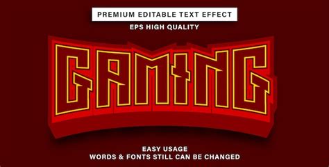 Premium Vector Gaming Text Style Editable Font Effect