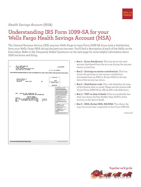 A money order can be cashed like a check but doesn't show any a money order can be cashed like a check but doesn't show any account numbers or financial information about you other than your name, the. Wells Fargo Hsa 1099 Sa - Fill Out and Sign Printable PDF Template | signNow