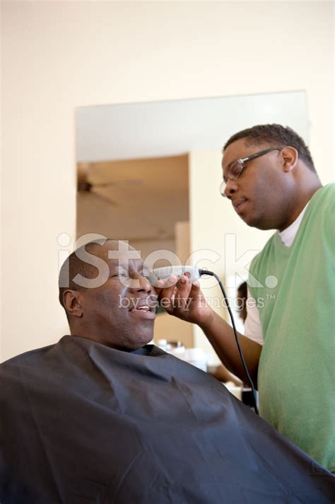 African American Barber Shop Haircut Stock Photo Royalty Free