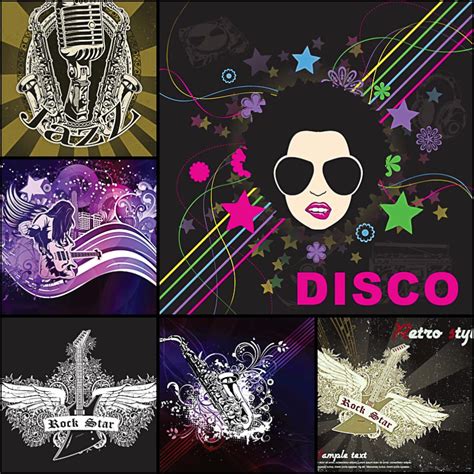 Music Genres Clipart Set Vector Free Download