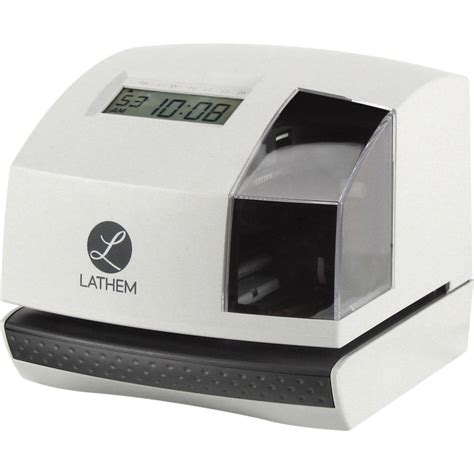 Lathem 100e Electronic Time Clock Biometric Digital Time Date