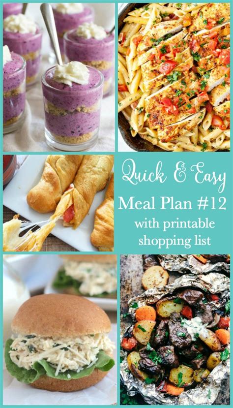 Quick And Easy Meal Plan 12 Sweet Tea And Saving Grace