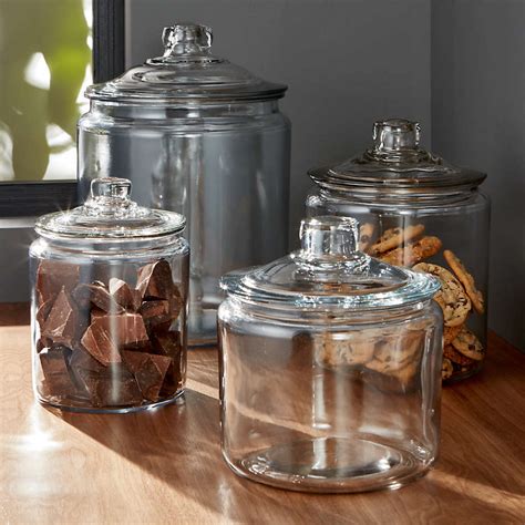 Heritage Hill Glass Jars With Lids Crate Barrel