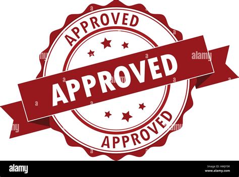 Approved Stamp On White Background Approved Stamp Sign Stock Vector