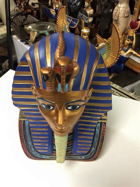 Egyptian Tutankhamen Golden Mask King Tut 9 H Etsy