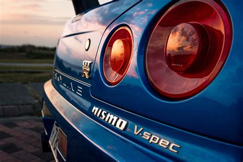 Blue Nixmo V Spec Car Nissan Nissan Skyline GT R R Car Blue HD Wallpaper Wallpaper Flare