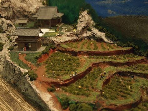 My N Scale Japanese Layout Temple And Rice Paddy Closeup Model Train