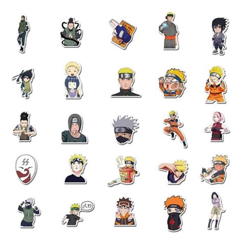 Set Stickers Naruto Sakura Sasuke Konoha Calcomanias Meses Sin