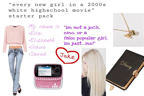 Every New Girl In A 2000s White High School Movie Starter Pack