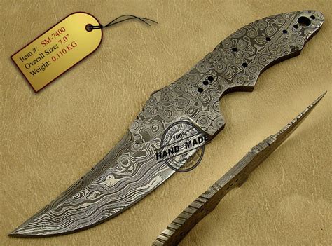 Professional Damascus Skinner Blank Blade Knife Custom Handmade