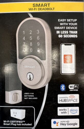 Defiant Smart Wifi Deadbolt Round With Hubspace In Satin Nickel 1007