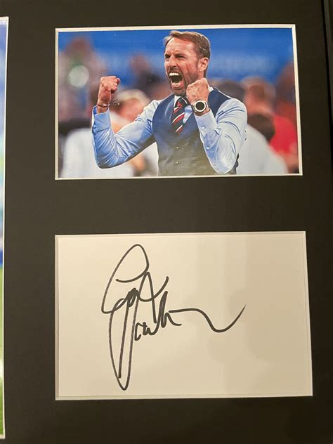 Signed Framed Gareth Southgate England Presentation Its Signed