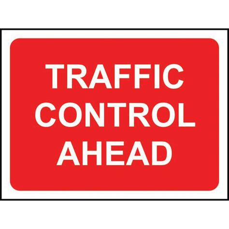 Traffic Control Ahead Roll Up Traffic Sign 1050mm X 750mm RSIS