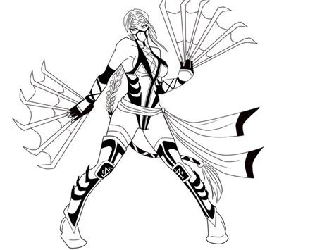 Mortal Kombat Kitana Drawings Sketch Coloring Page 15000 The Best