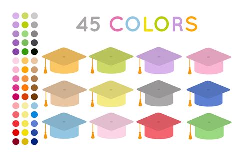 Graduation Cap Clipart Rainbow Hats Afbeelding Door Titatips
