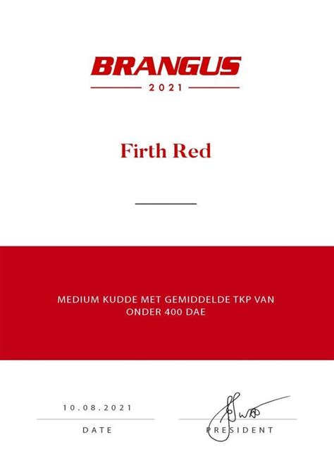 Firth Groups Firth Red Brangus Receives Brangus Four Star Award