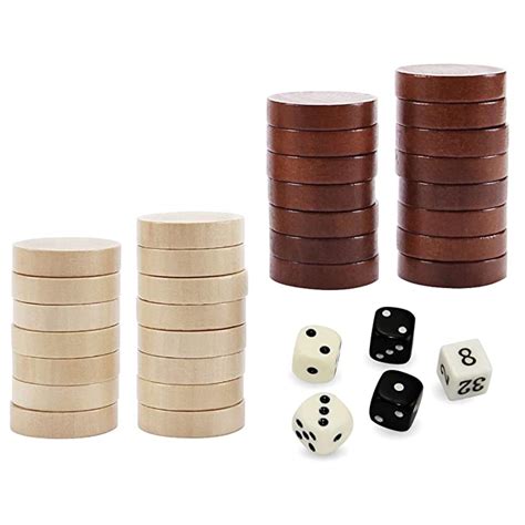 Top 10 Wooden Checkers Pieces Nature Wood Backgammon Pieces Home Preview
