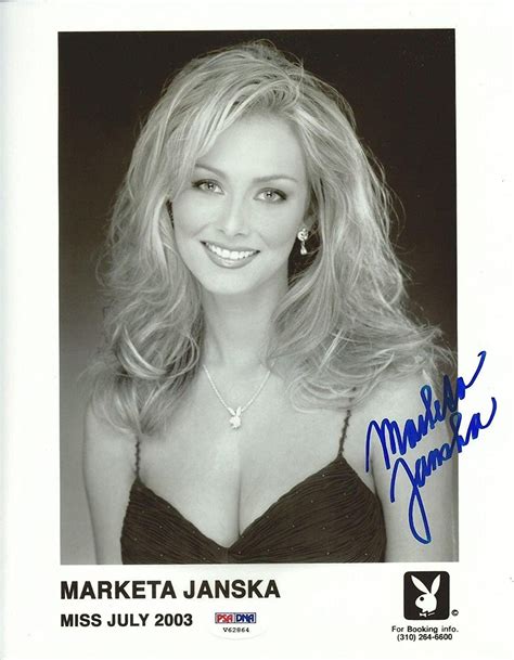 Marketa Janska Signed Playbabe Headshot X Photo COA July Playmate PSA DNA Certified