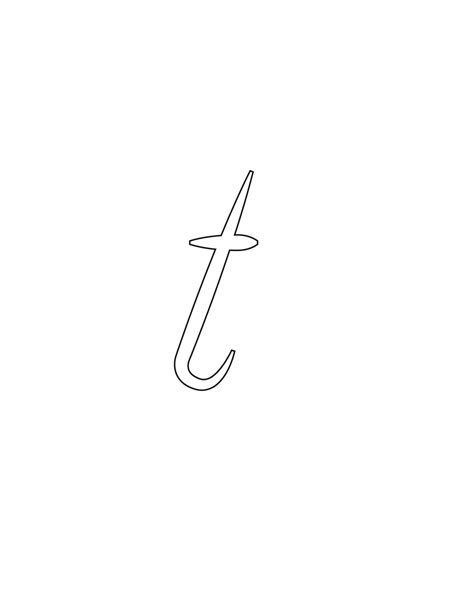 Free Printable Calligraphy Lowercase Letters Calligraphy Lowercase T
