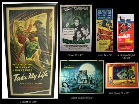 Movie Poster Sizes Original Vintage Movie Posters