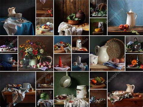 Collage From The Still Lifes Made In Kitchen — Stock Photo © Balagur