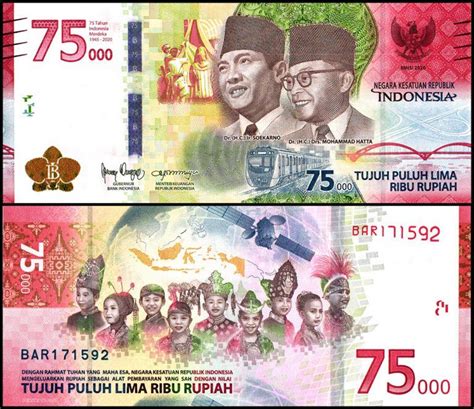 Indonesia 75000 Rupiah The Best Banknote Of 2020 Banknote World