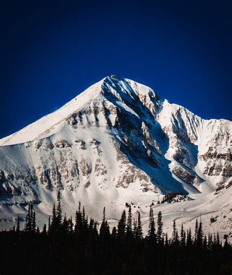 Lone Peak In Big Sky Montana Stock Photo Image Of Tall Large 243726826