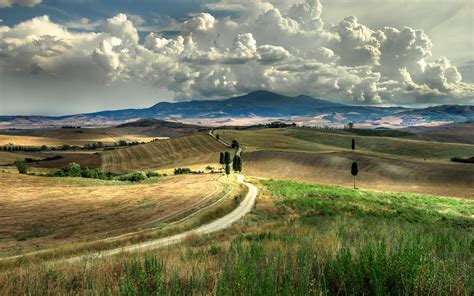 Papel De Parede 2560x1600 Px Nuvens Itália Panorama Céu Toscana