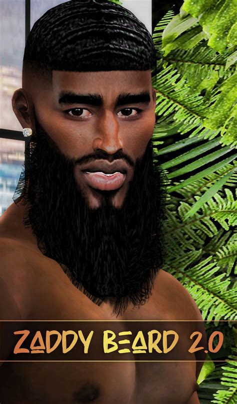 Bls Zaddy Beard 20 Sims 4 Hair Male Sims 4 Black Hair Sims Hair