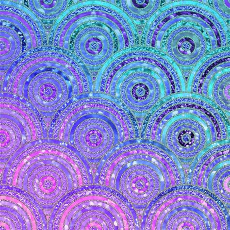 Aqua Blue Purple And Pink Sparkling Glitter Circles