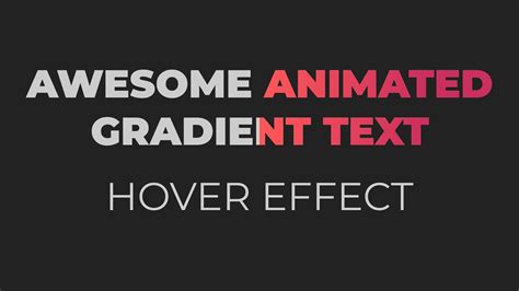 Animated Text Hover Effect In Html And Css