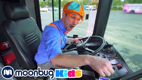Blippi Explores A Bus Moonbug Play And Learn Youtube